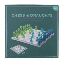 GAEM Игра настольная 2 в 1 (шахматы, шашки), L26 W26 H5 см