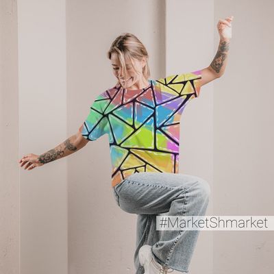 Футболка женская оверсайз с принтом 