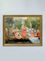 Картина на стену для интерьера на холсте "Золотой век" в классической раме 41*51 см