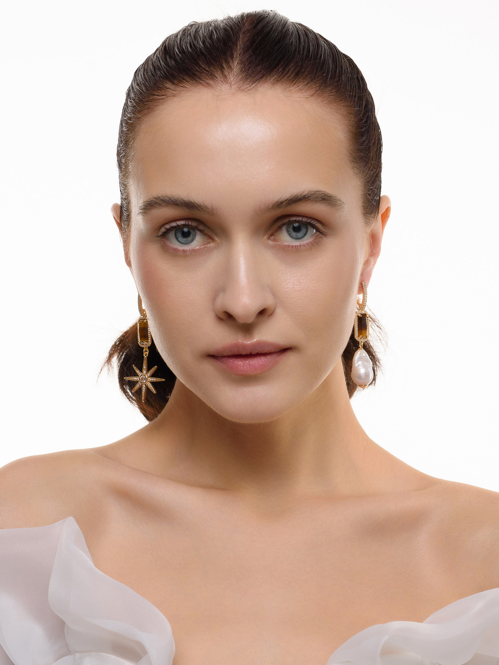 Серьги "Sea bottom tiger" Gold