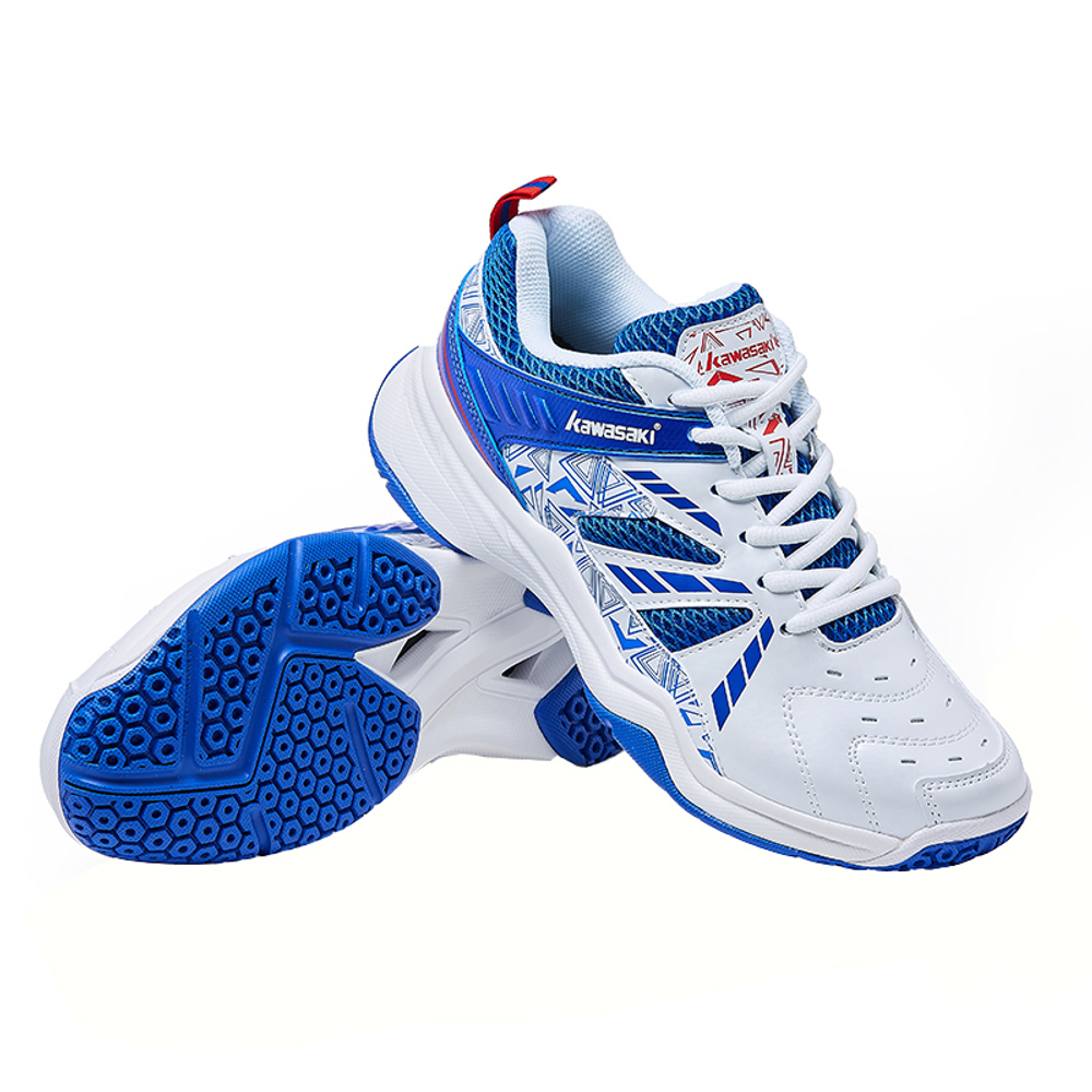 Kawasaki Badminton Shoes Unisex Low top White Blue