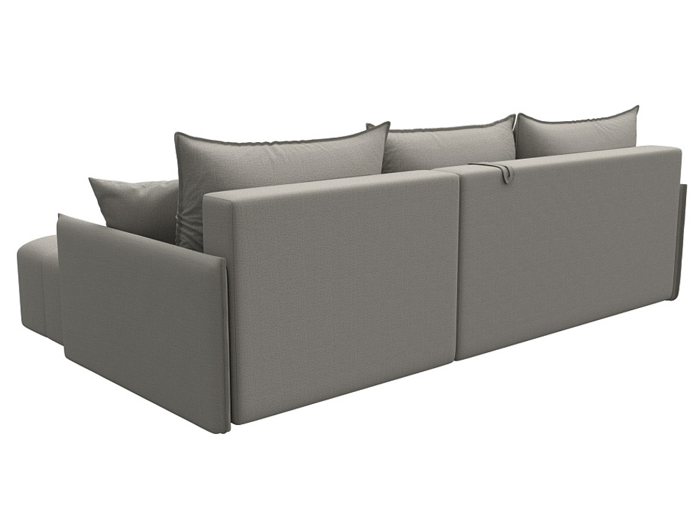 Диван угловой Лига-054 НПБ угол универсальный РОГОЖКА Амур 02 бежевый