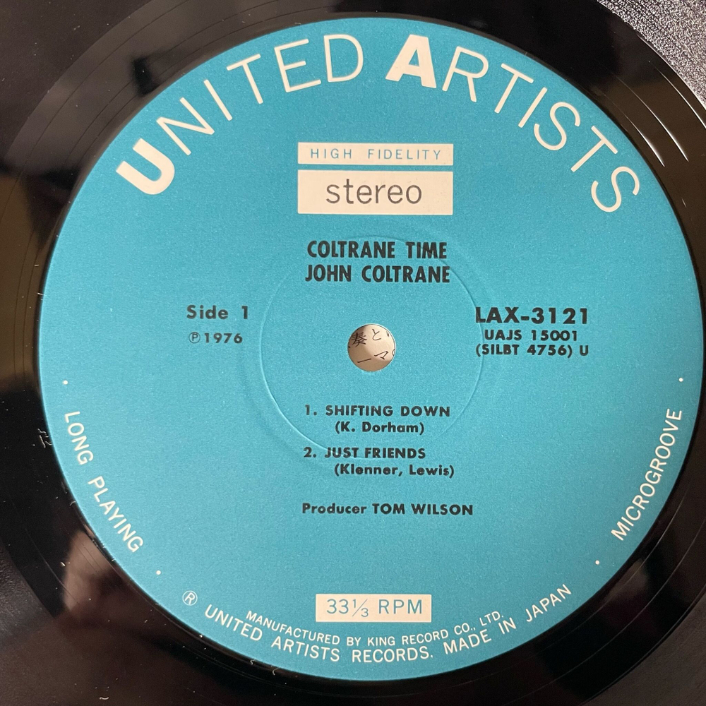 Винтажная виниловая пластинка LP John Coltrane, Coltrane Time (Japan 1976) (Obi) Just Friends