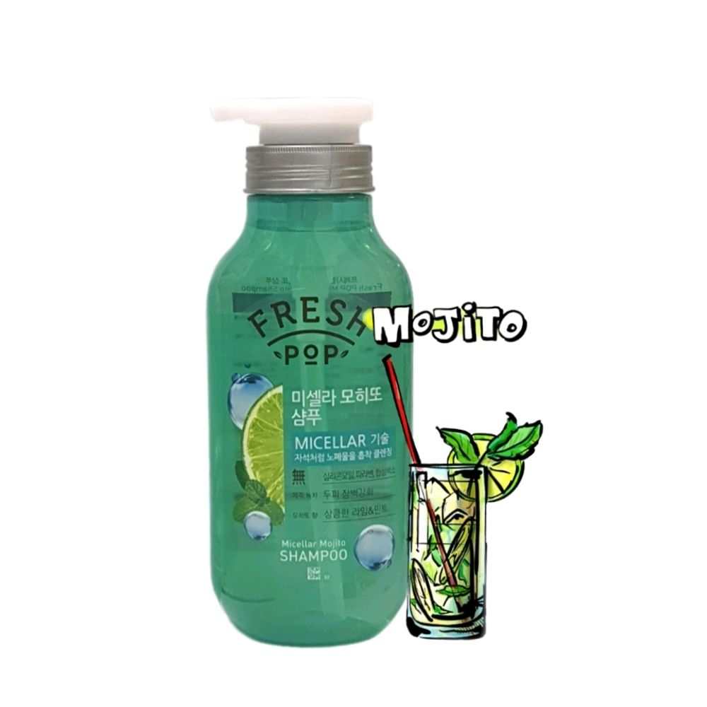 Шампунь для волос с экстрактом цитрусовых и мяты AMOREPACIFIC Fresh Pop Micellar Mojito Shampoo, 500 мл.