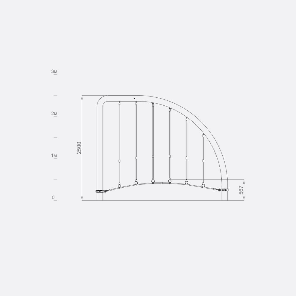 Канатная игровая арка «AR-01.05» для детских площадок
