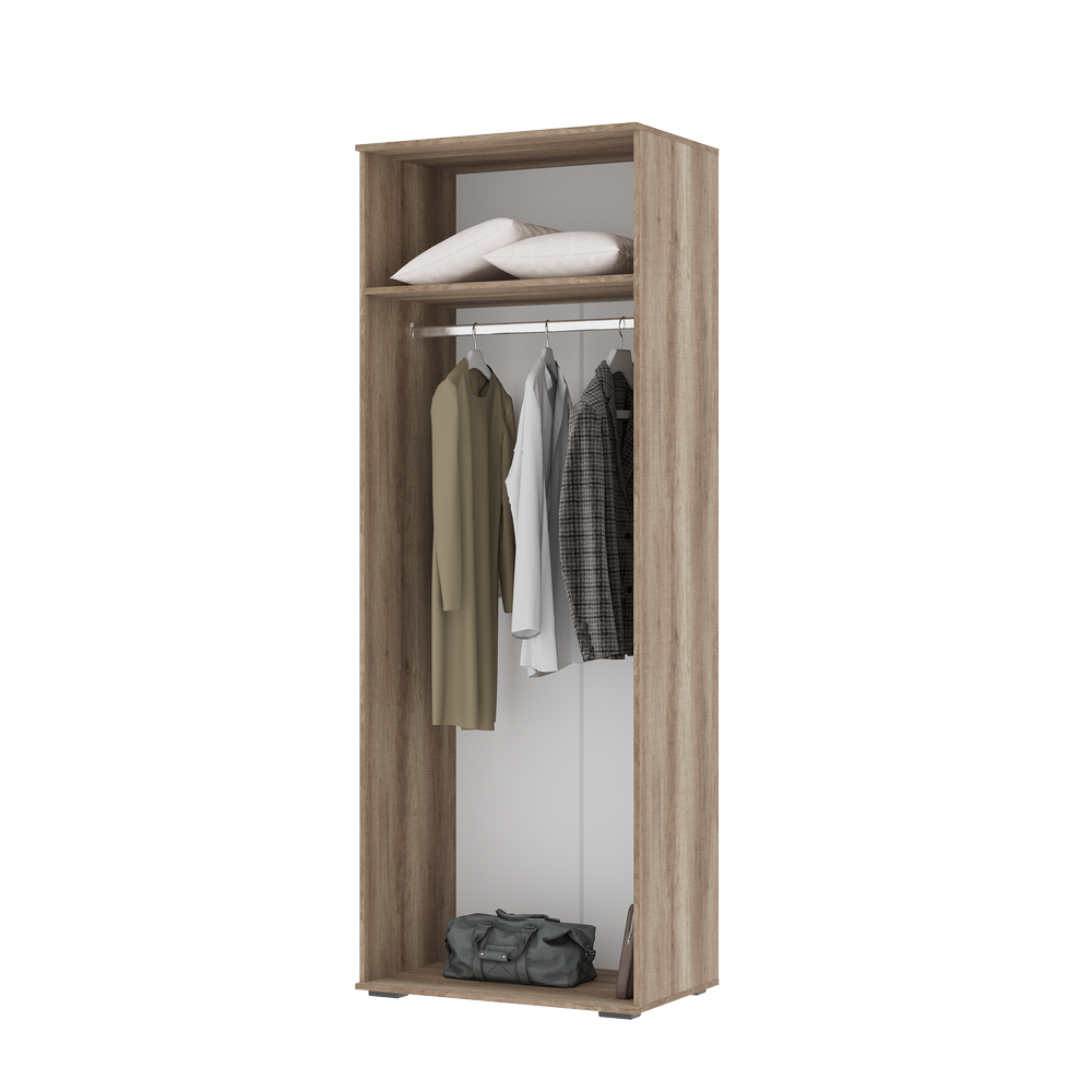 НЕЛЬСОН-4 Шкаф 2-х дверный со штангой Дуб каньон / Железный камень