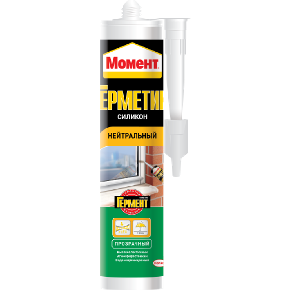 Герметик Момент 3000275 силиконовый нейтральный прозрачный 280 мл.