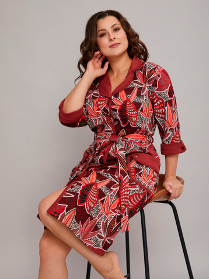 Халат Х-145/терракотовый-тропик