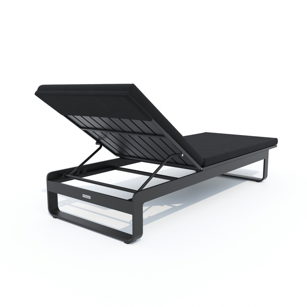 Шезлонг Ideal Patio ЛЕТТО черный - каркас карбон