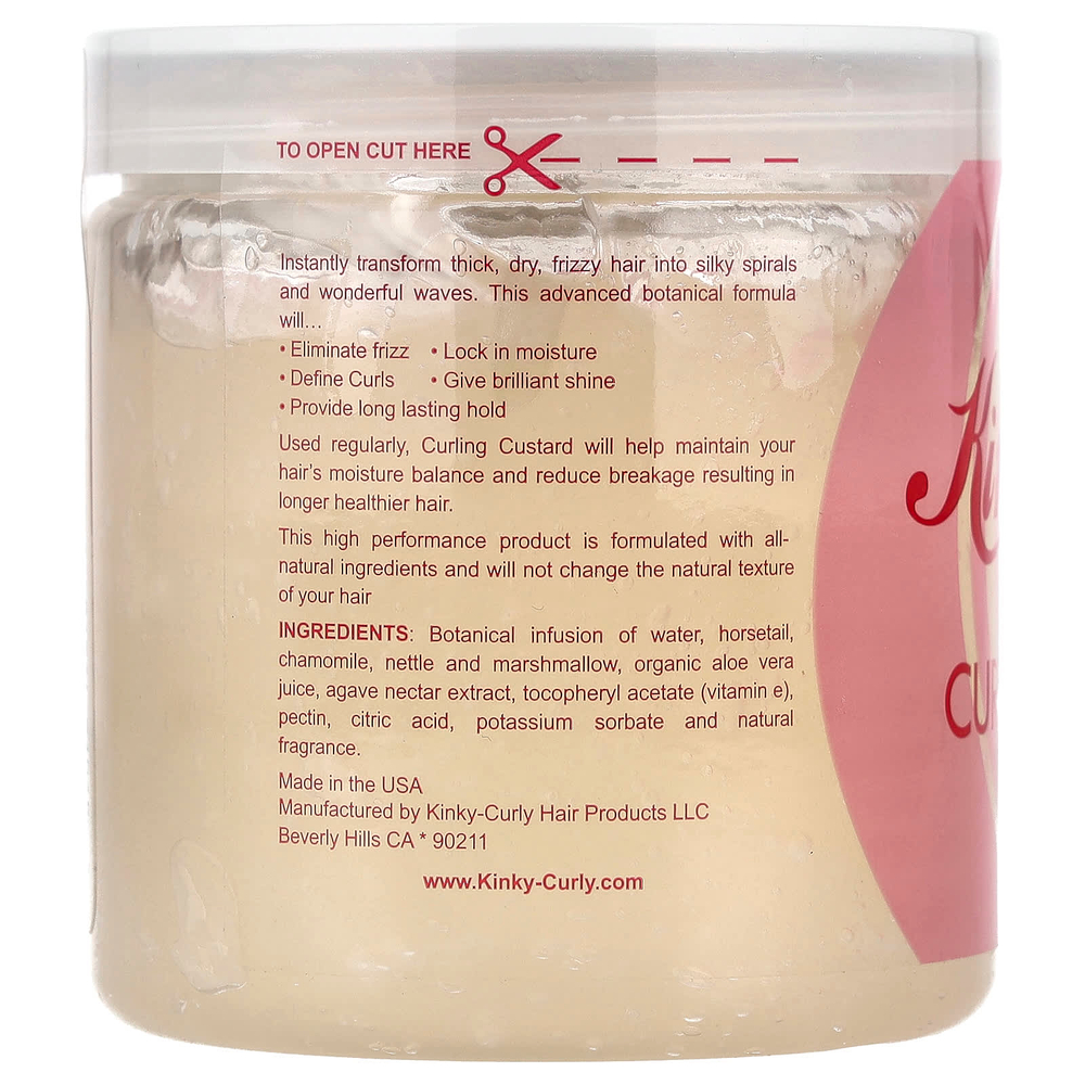 Kinky-Curly, Original Curling Custard™, натуральный гель для укладки волос, 240 мл (8 унций)