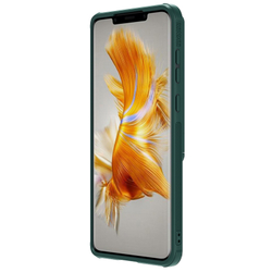 Чехол зеленого цвета (Dark Green) с вставками из нейлонового волокна от Nillkin для Huawei Mate 50 Pro, серия Textured Case S, полуавтоматическая сдвижная крышка