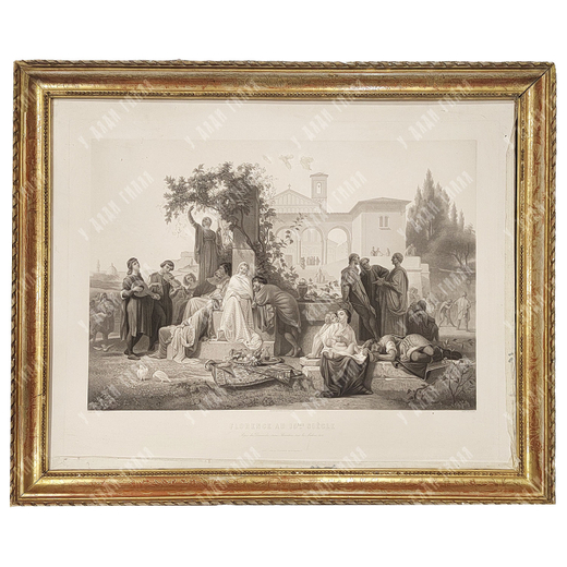 Жандрон Э. О., Ролле Р. Флоренция в XV веке. Гравюра. Бумага, акватинта, XIX в.