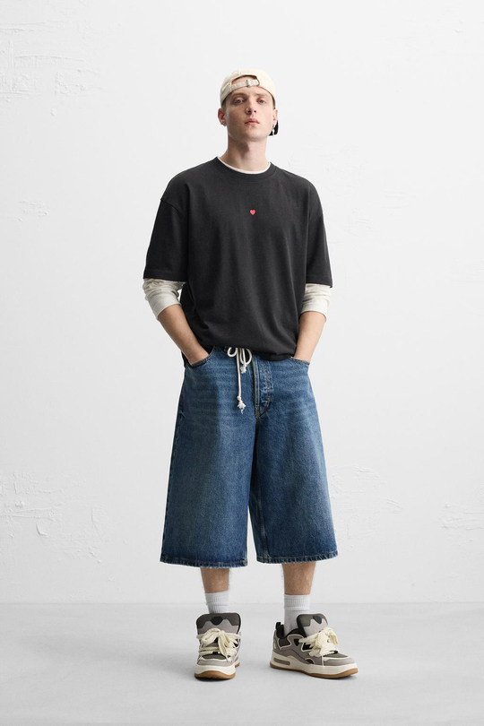 ZARA ФУТБОЛКА I LOVE NEW YORK ® ЧЕРНЫЙ