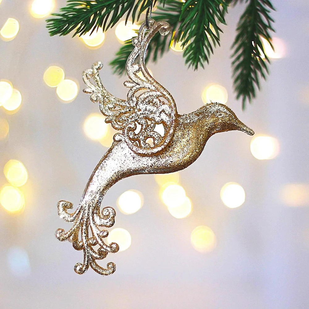 Подвеска «Сказочная птица» 12 см, Золото