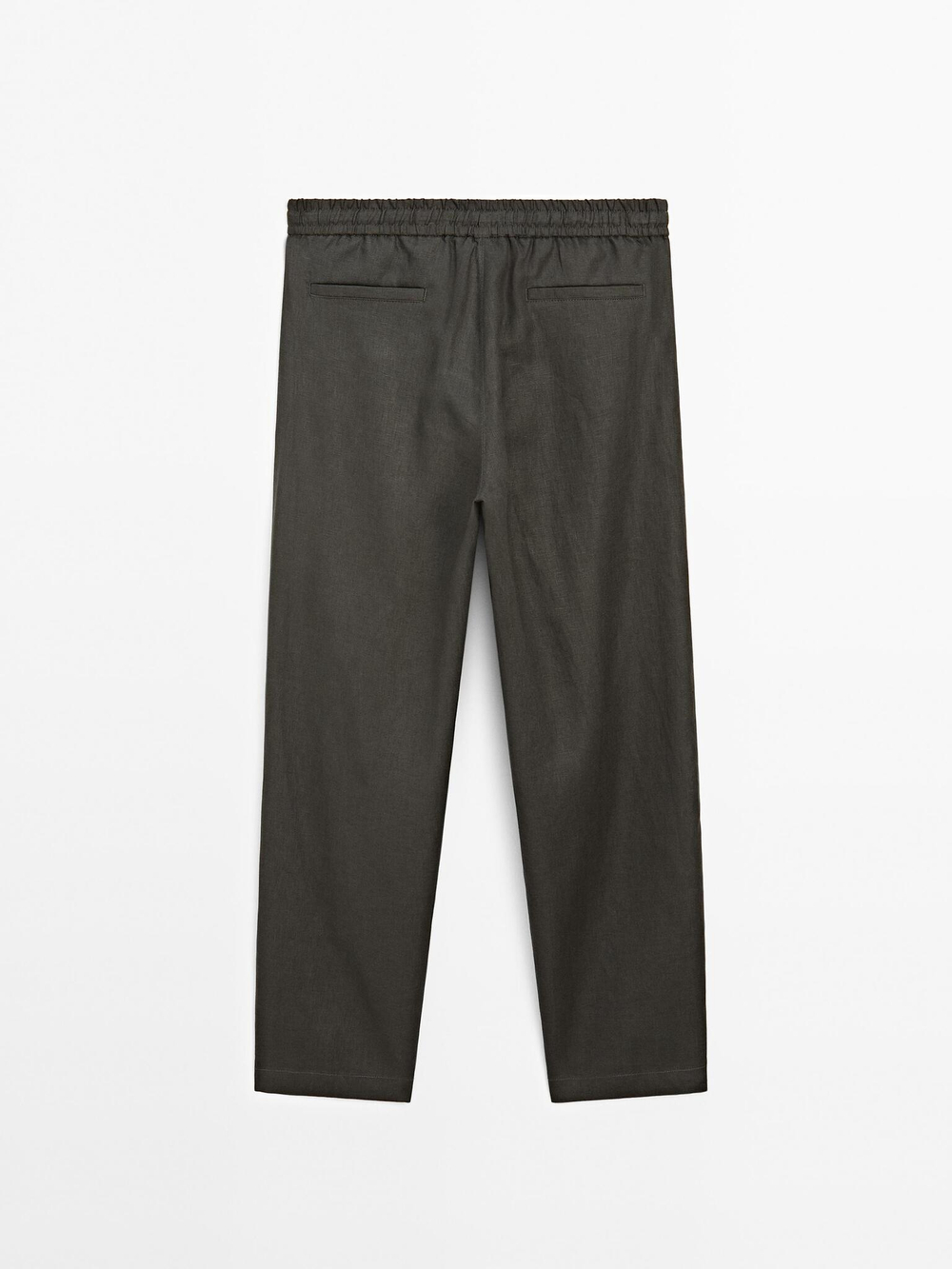 Massimo Dutti Брюки-джоггеры из 100% льна, темно-серый