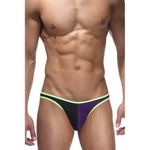 Мужские трусы слипы черно-фиолетовые Cosmos Colors RS10GBP