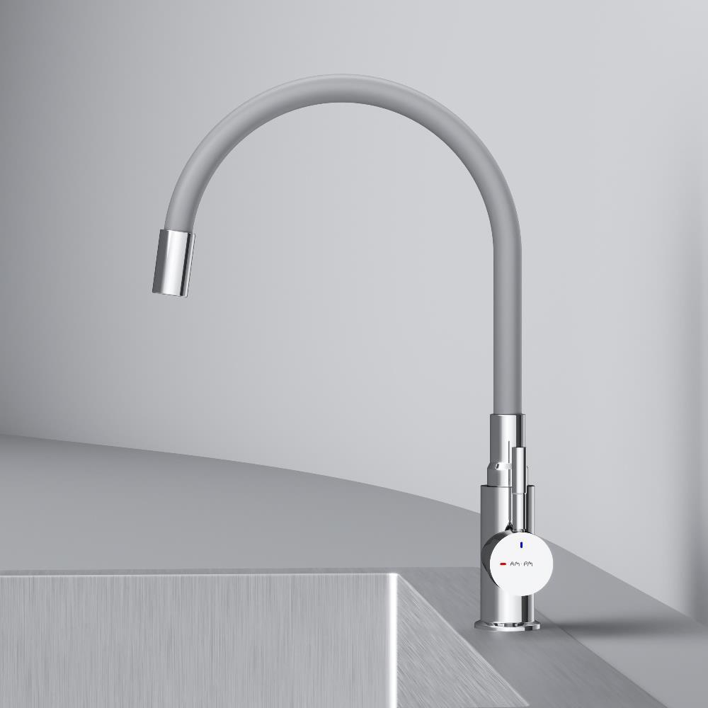 Смеситель для кухни с гибким изливом, серый/хром AM.PM X-Joy S F85B07605