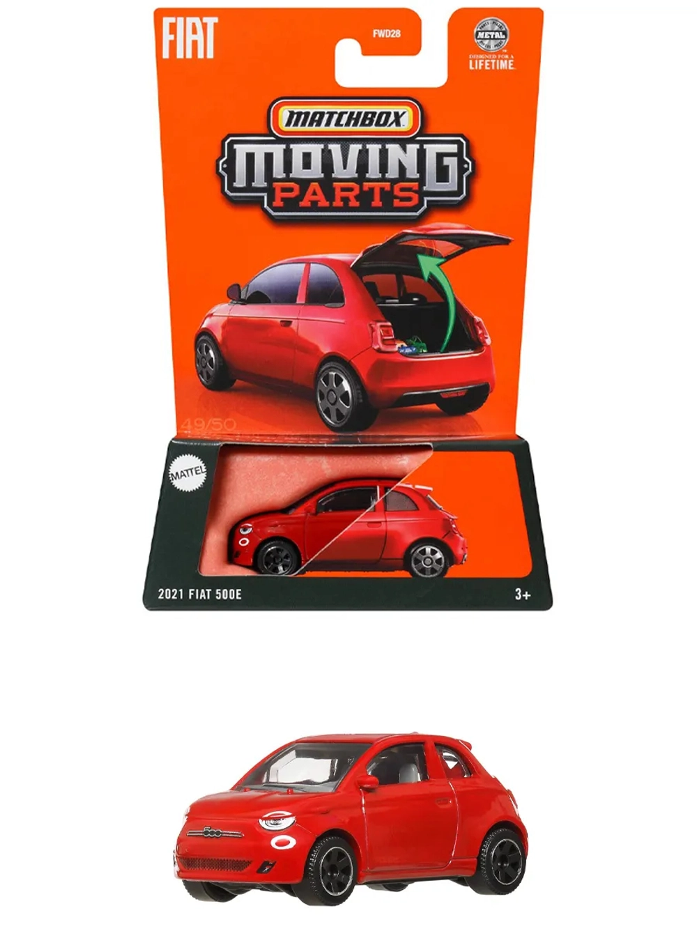 Машинка Хот Вилс Matchbox 2021 Fiat 500E FWD28 JBW93