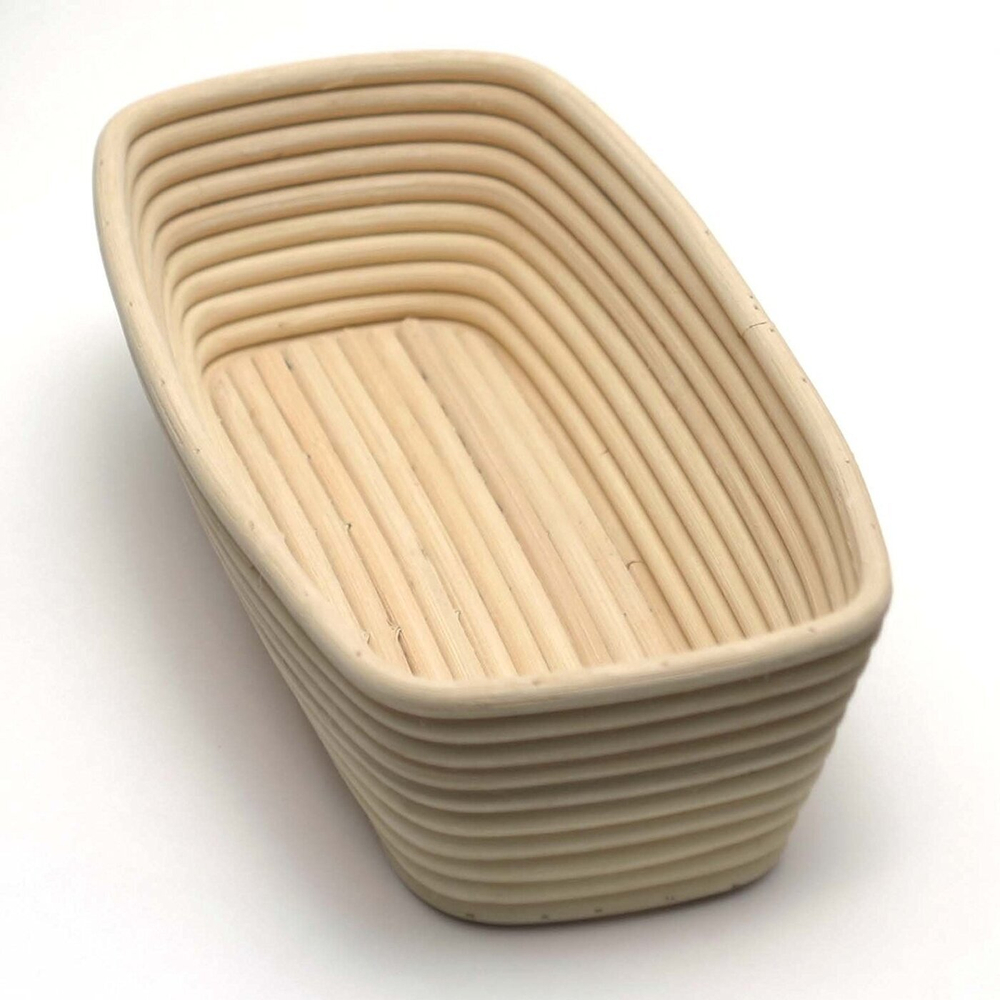 Корзинка для расстойки теста из лозы ротанга прямоугольная 20.5х14х7 см