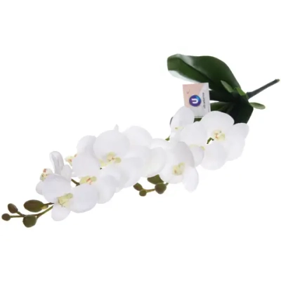 Цветок искусственный «Natur» 55см Орхидея белая