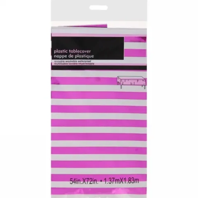 Скатерть фольгированная «Фантазия» 137*183см цвет розовый, пвх