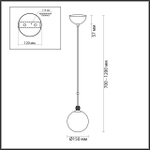 6536/1 LN Подвес E27 1*40Вт 220В IP20 MODERNI