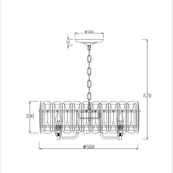 Подвесная люстра Escada Nerissa 2115/8S Chrome