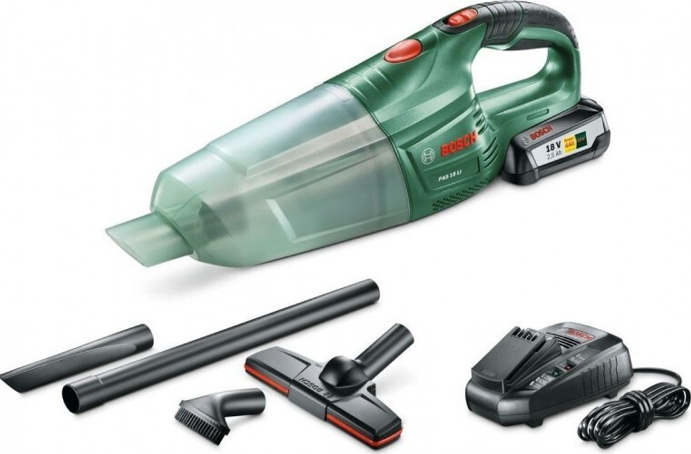 Пылесос аккумуляторный BOSCH PAS 18 LI Set 06033B9002