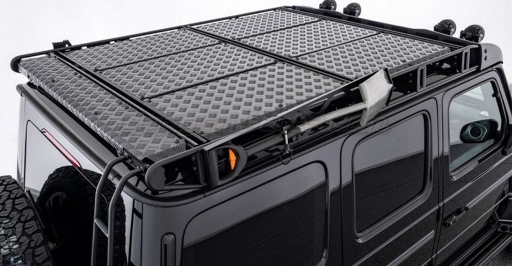 Укороченная платформа а крышу с лестницей для Mercedes Benz G class W465 G63 G450 G500 G550 2025+ Гелик Гелентваген