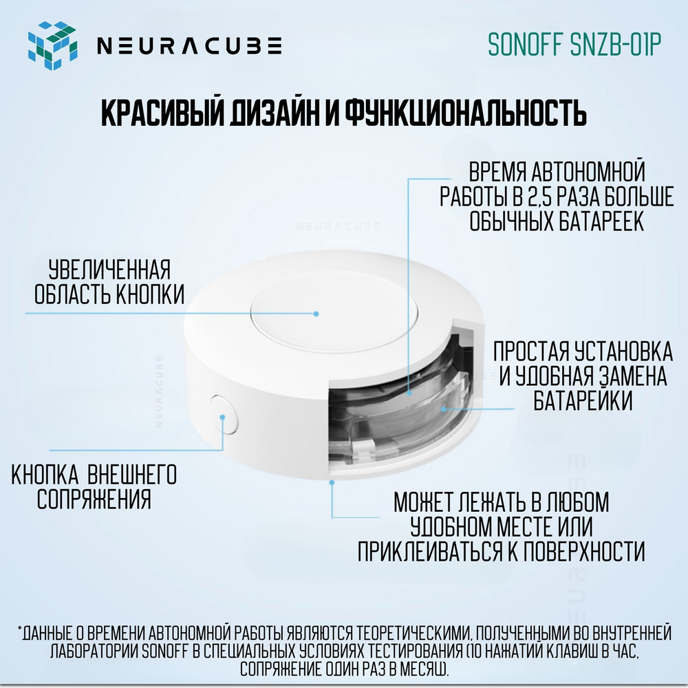 Zigbee Беспроводная кнопка Sonoff SNZB-01P