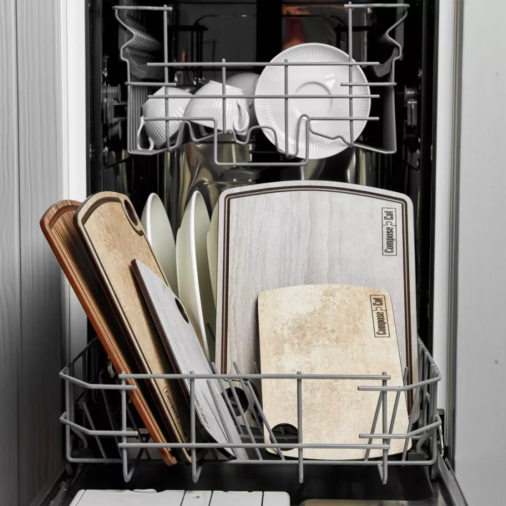 Набор разделочных досок на подставке 3шт ComposeEat Elegance белое дерево