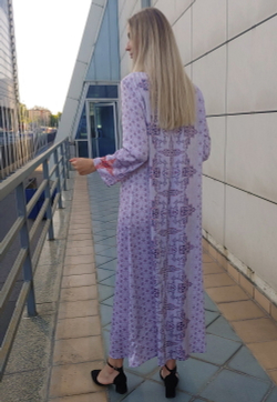 Платье "Новгородский трофей", по мотивам страничной заставки к псалтири Ивана Грозного (Новгородский трофей) 14 век