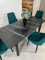 Большой кухонный стол "МАКСИ" Тунис и стулья "ЛОНДОН" 4 шт