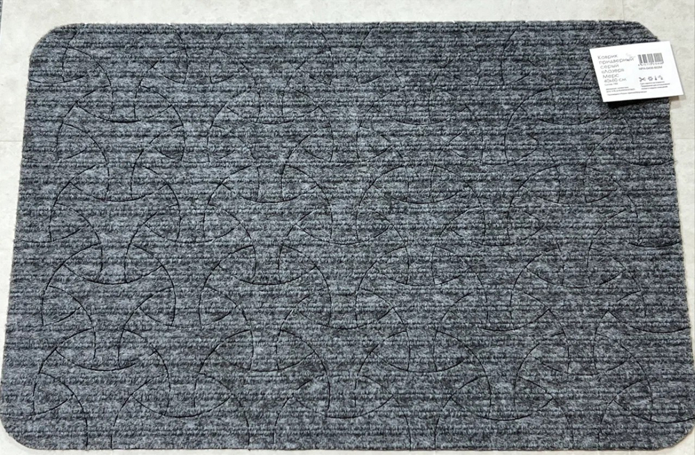 Коврик придверный влаговпитывающий Мерседес Лазер без канта серый