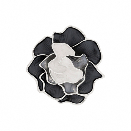 Брошь Shadore Цветок XZ1154.2 BW/S