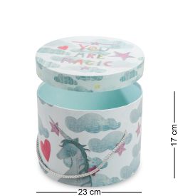 WG-74/3-A Коробка подарочная «Цилиндр» цв.бирюзовый