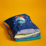 Мешок в садик 33х40, Динозавр (синий)