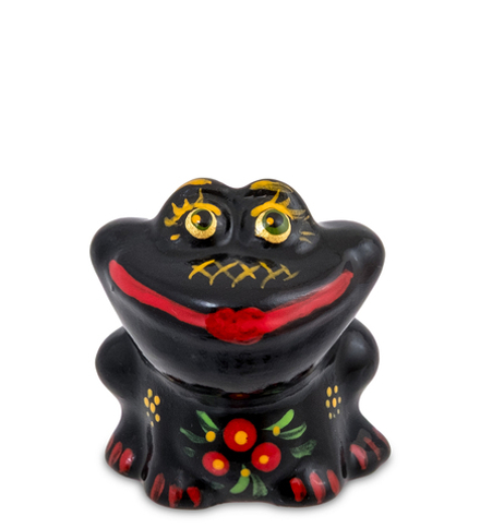 ГЛ- 975 Фигурка «Ляга-супер» хохлома (Гжельский фарфор)