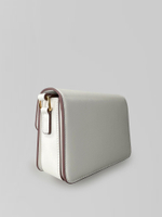 Сумочка 8830 квадратная однотонная с золотой застежкой и длинным ремешком