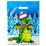 Пакет ПЭ с вырубной ручкой 30х40 (30) Интерпак НГ (Дракоша) Россия