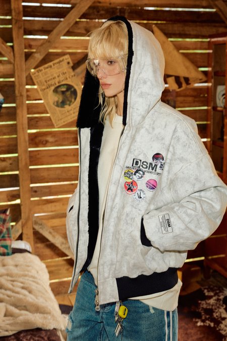 Утепленный бомбер DONSMOKE "Trees Pattern" MA-1 Fur Jacket