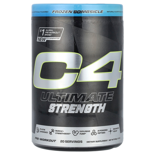 C4 / Cellucor, C4 Ultimate Strength, для приема перед тренировкой, Frozen Bombsicle, 550 г (1,2 фунта)