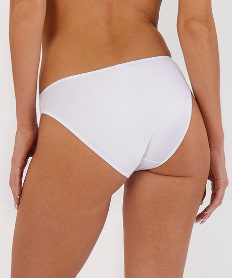 Женские трусы (2 шт.) слипы бикини Atlantic, хлопок, Basic 2BLP-581 белые