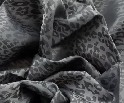 Ткань подкладочная Жаккард, шир. 145 см, 90(+/-5) гр/м2, вискоза 48%, п/э 52%, серый