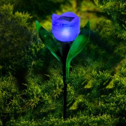 USL-C-453-PT305 PURPLE TULIP Садовый светильник на солнечной батарее Лиловый тюльпан. Белый свет. 1xLR аккумулятор в-к. IP44. TM Uniel.