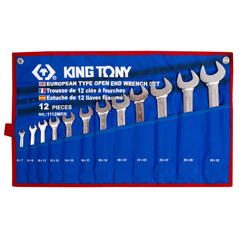 KINGTONY (1112MRN) Набор рожковых ключей, 6-32 мм, 12 предметов
