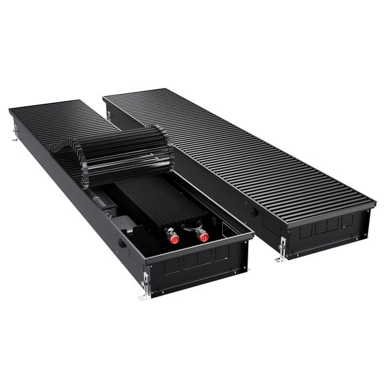 Конвектор внутрипольный Royal Thermo ATRIUM TURBO-110/300/2900-DG-U-BL