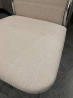 Стул Прага каркас хром рогожка белая