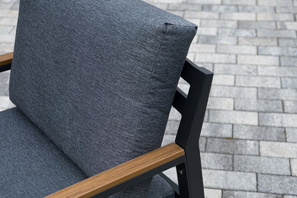 "Камелия" лаунж-зона 4-местная из алюминия, цвет темно-серый