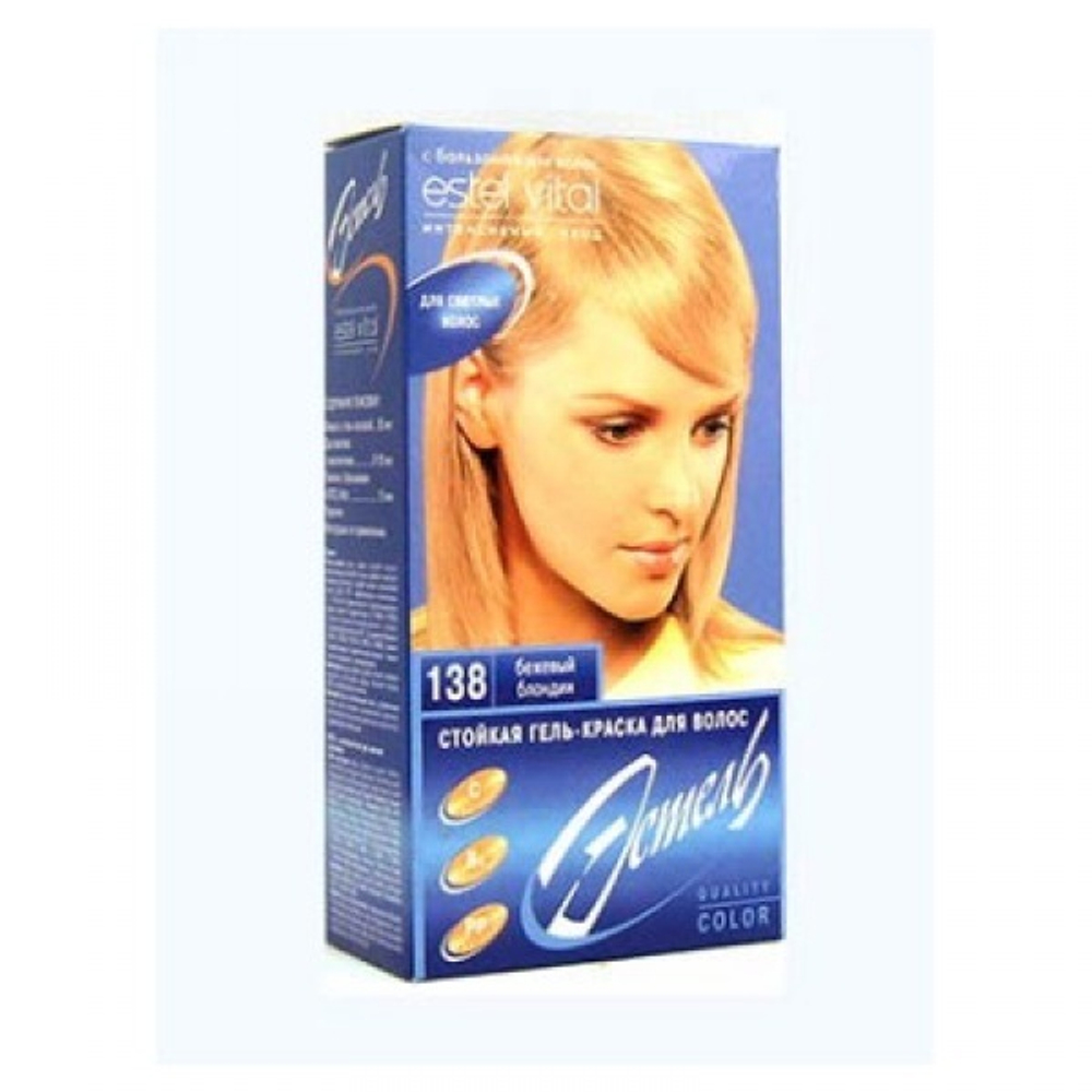 Краска для волос ESTEL QUALITY COLOR тон138, бежевый блонд